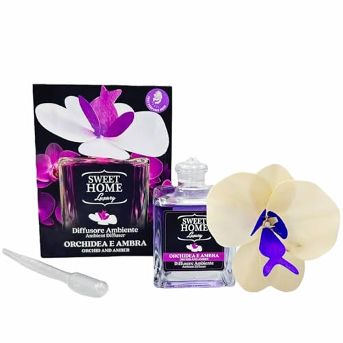 Suarez Sweet Home Luxury Profumo Ambiente Diffusore Profumato Per La Casa Varie Fragranze 150 Ml (Fragranza:, Orchidea E Ambra)
