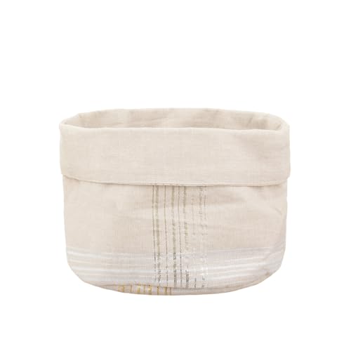 Kasanova Cesto Pane Natalizio Tartan Beige E Oro Beige Tavola