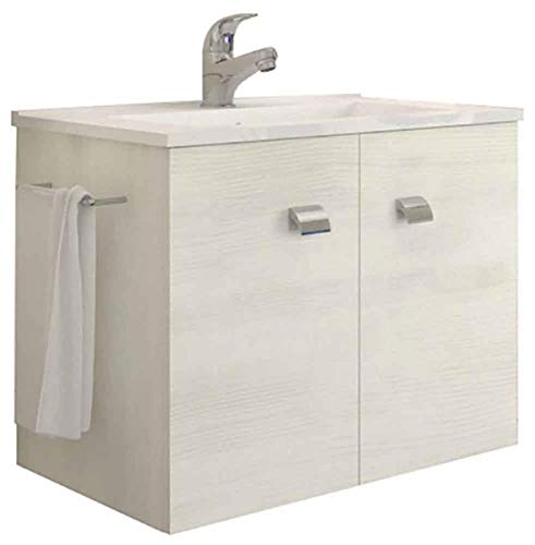 1 Pz Di Mobile Bagno Erika Sspecchio Rovere Bianco