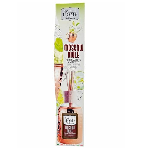 Suarez Sweet Home Collection Cocktail Profumatore Ambiente Bastancini Olio Essenziale Profumato Diffusore Casa 100 Ml (Moscow Mule, 1 Unità)