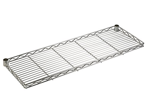 Archimede Sistema Componibile, Ripiano Aggettante, Grigio (Cromato), 121 X 30 X 4 Cm