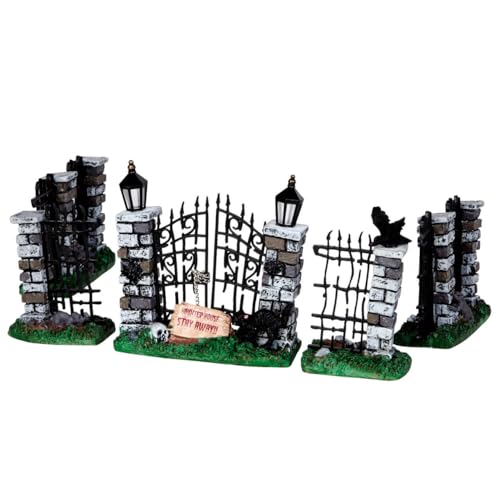 Cancelli Terrificante - Spooky Iron Gate And Fence, Set Of 5