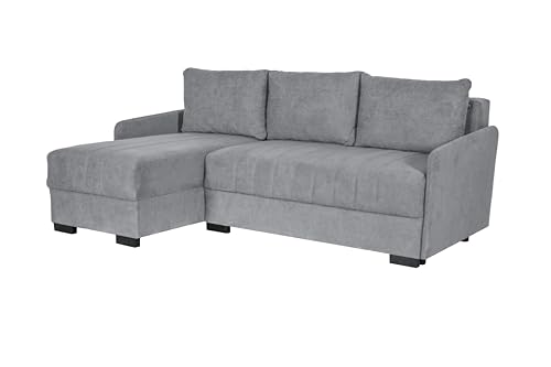 Arredo Stock Divano Penisola Reversibile Con Cassettone Grigio 208X148X91 Cm