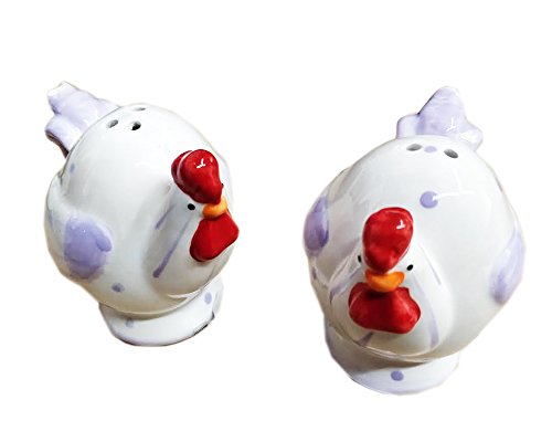 Sale E Pepe Gallo Lilla 8 Cm Ceramica Arredo Casa Bomboniera