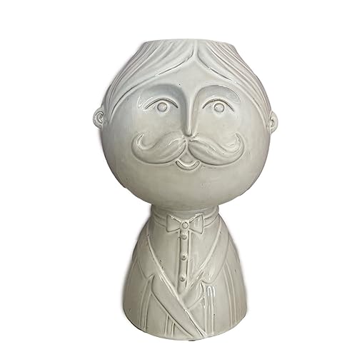 Edg - Vaso Decorativo In Ceramica Busto Uomo