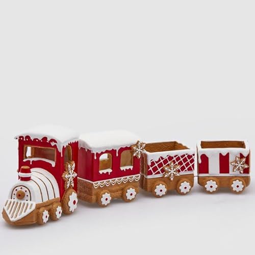 Edg Enzo De Gasperi Decorazione Natalizia Treno Polar Express Con Luci Led 14X69Cm Resina
