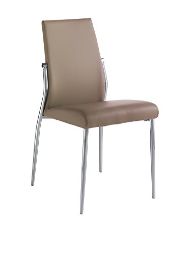 Wink Design, Caguas, Set 4 Sedie, Finta Pelle, Tortora