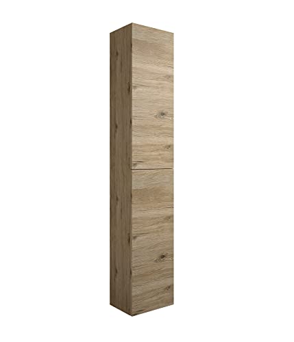 Mama Store Colonna Reversibile Sospesa 2 Ante, L. 30 X P. 22 X H. 160 Cm, Legno Ingegnerizzato, Quercia Naturale