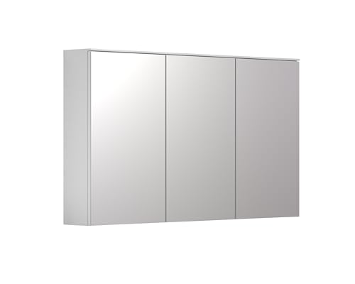 Trendteam Smart Living Armadietto Con, Legno Ingegnerizzato Vetro, Bianco, (Bxhxt): 120 X 70 X 17 Cm