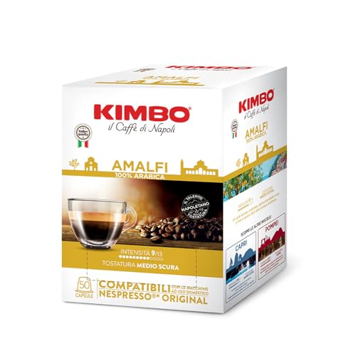 Kimbo Miscela Amalfi Le Meraviglie Del Gusto - 50 Capsule Compatibili Con Macchine Nespresso*