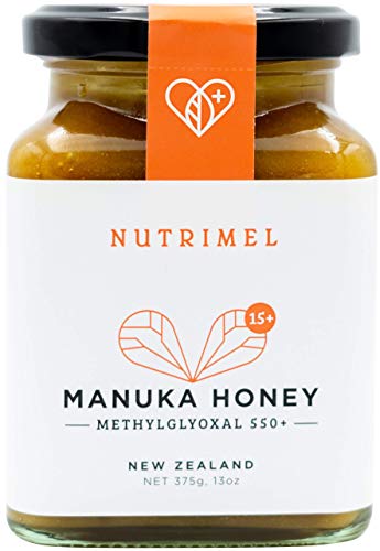 Nutrimel Miele Di Manuka Mgo 550+ (15+) - 375 G In Vetro - Nuova Zelanda - 100% Puro, Testato E Certificato