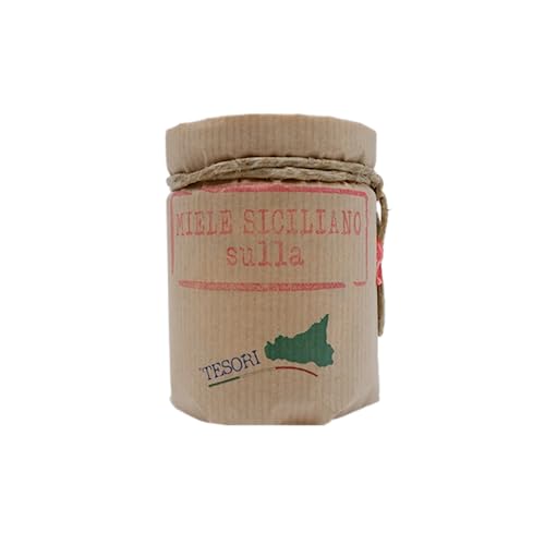 Miele Siciliano Sulla Tesori Di Sicilia, Non Pastorizzato, Prodotto Tipico Siciliano In Vasetto Da 250G