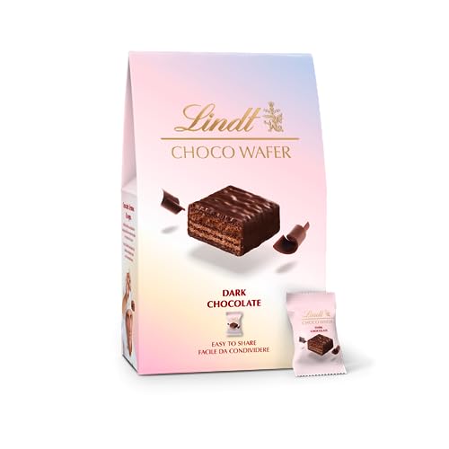 Lindt Bag Choco Wafer Fondente Praline Croccanti Al Cioccolato Fondente, Praline Confezionate Singolarmente 130G