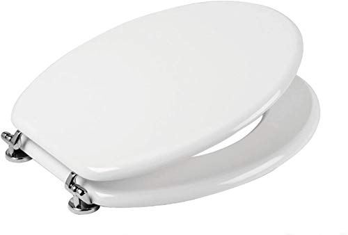 Copriwater Dolomite Perla Bianco Cerniera Cromo-Sedile-Asse Wc