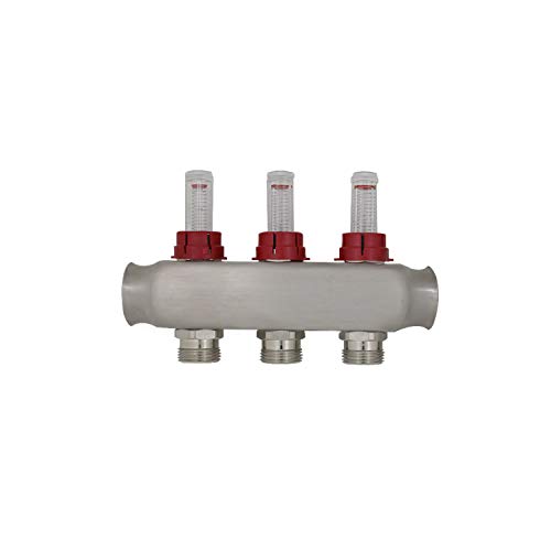 Collettore Riscaldamento A 2 3 4 5 6 7 8 9 10 11 12 Circuiti Con Flussometro Riscaldamento A Pavimento Termosifoni Per Tubo Multistrato Pex (3 Circuit