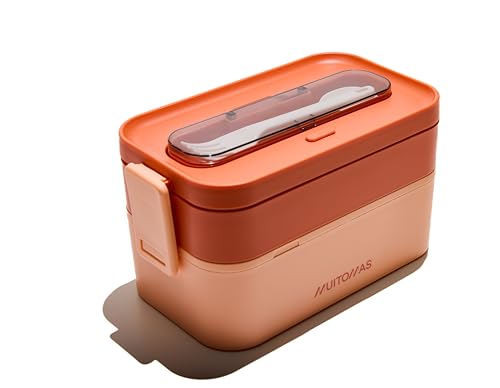 Muitomas, Lunch Box 1700Ml, Porta Pranzo Con Posate E Due Contenitori, Portapranzo Ermetico Per Alimenti, Lunch Box Microonde, Lavastoviglie E Congela