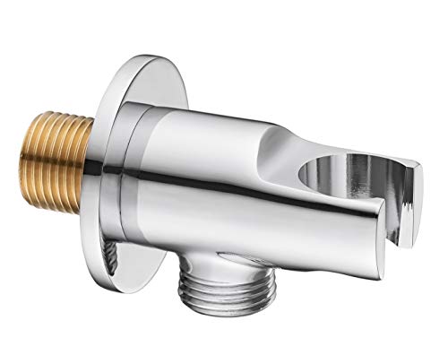 Keenware Ksa-006 Supporto Per Gomito E Cornetta Da Parete Per Doccia, Finitura Cromata