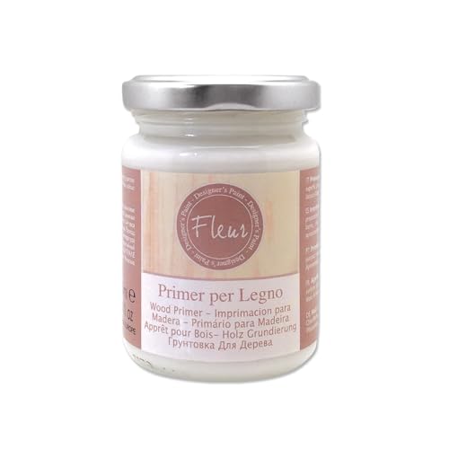 Fleur Designer'S Paint | Fondo Acrilico, Adatto Per Superfici Porose E Assorbenti, Fleur Primer P01, Legno, Colore Bianco, Made In Italy, Formato 130