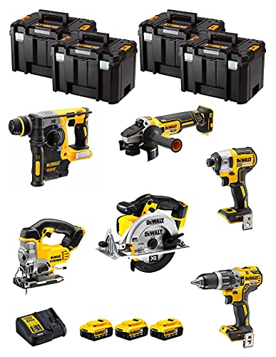 Dewalt Kit Dwk600T (Dcd796 + Dch273 + Dcg405 + Dcf887 + Dcs331 + Dcs391 + 3 Batterie 5,0 Ah + Caricabatterie + 4 X Tstak Vi)