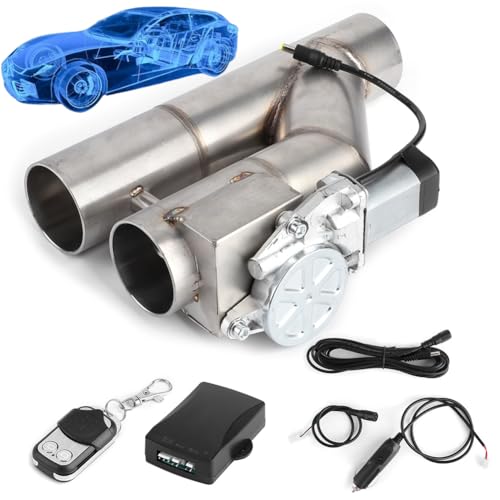 Valvola Di Scarico Elettrica, Controllo Di Scarico Del Tubo Elettrico A Y Da 2,5 Pollici 63 Mm Tagliato A Doppia Valvola Telecomando Wireless