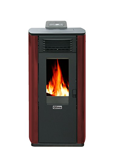 Qlima Fiorina 90 Stufa A Pellet Metallo Rosso