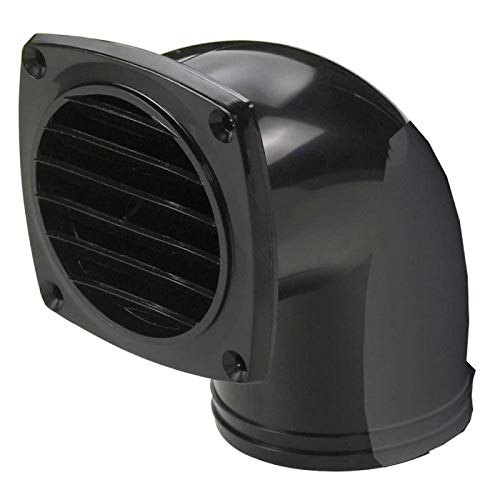 Osculati Presa D’Aria Abs Con Collare 90° Mm 92 X 92 Nera