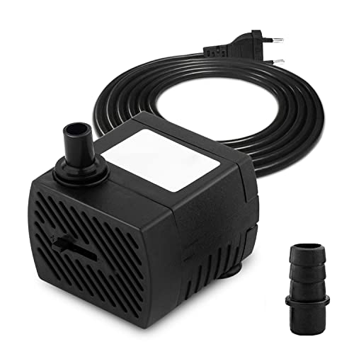 Cam2 Mini Pompa Dell'Acqua, Pompa Per Acquario, Ultra Silenziosa, Con Cavo Di Alimentazione Da 1,5 M, 350 L/H, 5 W, Piccola Pompa Per Fontane, 2 Ugell
