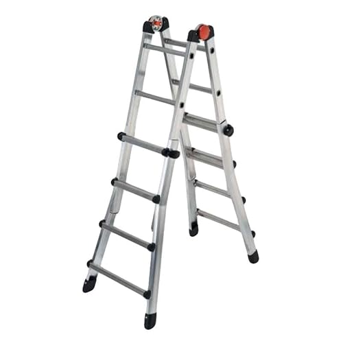Scala Telescopica 4+5 Peppina - In Alluminio 8+9 - Max 520 Cm - Made In Italy Gierre