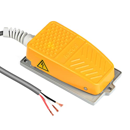 Qlouni 250V 10A Industriale Pedale Momentaneo Metallo Piede