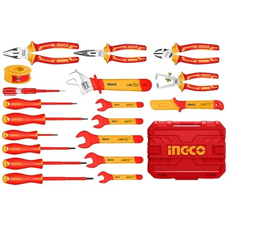 Valigetta 19Pz Utensili Isolati 1000V - Gs - Dve - Industrial Hkith1901 - Ingco Pinze Cacciaviti