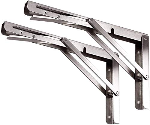 Toirxarn Staffe Pieghevole Inox 540Mm, Supporti Ripiani Pieghevoli,Banchi Da Lavoro Staffe Pieghevoli.2Pcs