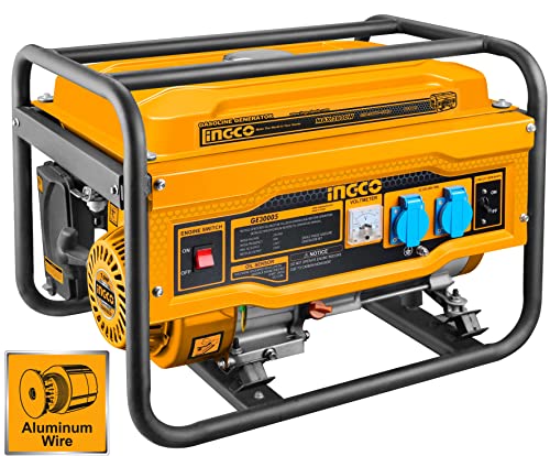 Ingco Generatore Di Corrente A Benzina 2,8Kw Gruppo Elettrogeno Portatile 4 Tempi