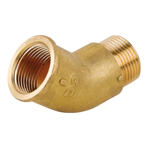 Gomito 45° Mf In Ottone Giallo 3/4"