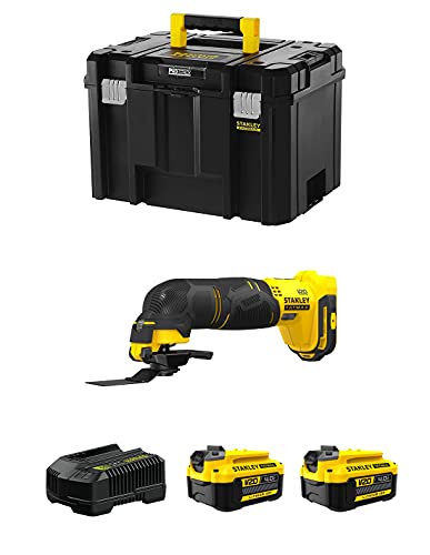 Utensile Multifunzione Stanley Fatmax Sfmce500M2T (2 Batterie 4,0 Ah + Caricabatteria + Tstak Vi)