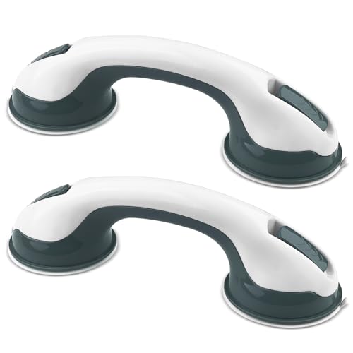 Baxcdyswe 2 Pezzi Maniglione Bagno Disabili, Maniglia Doccia Anziani, Maniglie Doccia Ventosa, Senza Foratura, Disabili Sicurezza Maniglia Con Ventosa