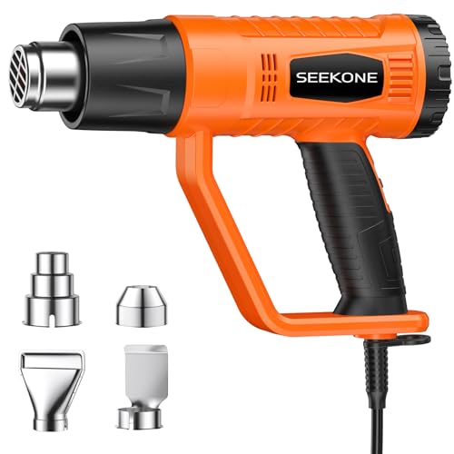 Seekone Pistola Ad Aria Calda Professionale, Pistola Termica 2000W, 2 Temperatura 400ºc / 600ºc, Con Protezione Da Sovraccarico, Nuclei Di Riscaldamen