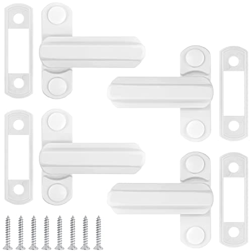 4 Pezzi Chiusura Di Sicurezza Per Porta Finestra, Window Sash Jammers In Lega Di Alluminio, Serratura Di Sicurezza Finestra Porta, Blocca Porta E Fine