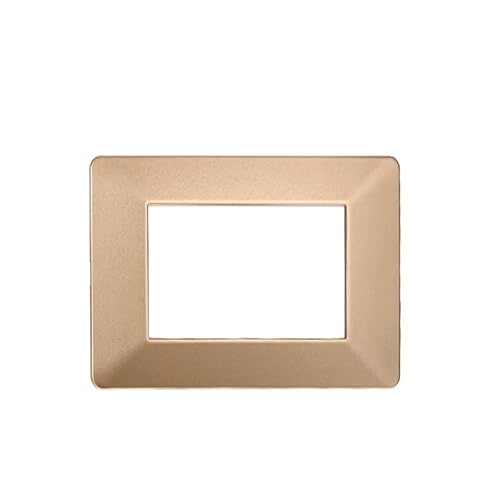 Placche In Tecnopolimero Compatibile Con Serie Plana 2-3-4-7 Moduli Colori Assortiti Ettroit (4 Moduli, Oro)