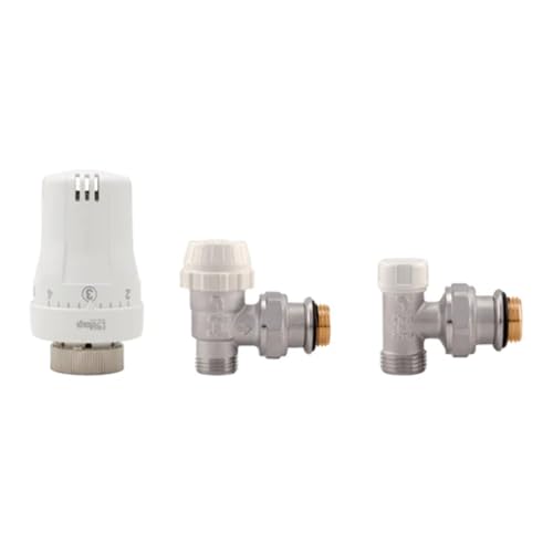Kit Valvole Termostatiche Ad Angolo Maschio 3/8"