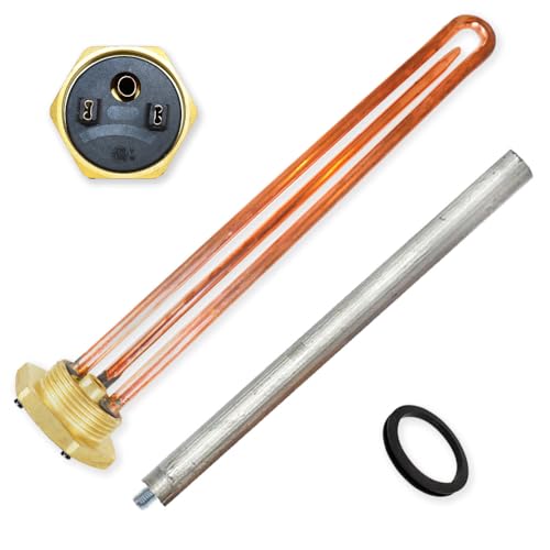 Goldman Service Kit Resistenza Termos Elettrico Monoblocco Filettato Da 1¼ Pollici - Anodo Magnesio - Guarnizione. Ricarica Per Scaldabagno, Accumulat