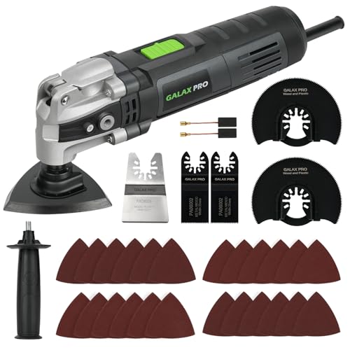 Galax Pro - Strumento Multifunzione Oscillante, 400 W, Strumento Multifunzione A 6 Velocità Di Rotazione E Accessori 30 Pezzi, Angolo Oscillante: 4 °