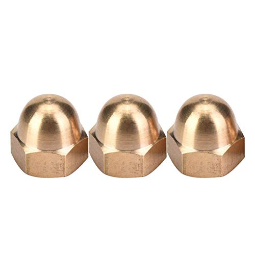 Dado Cieco Ottone Dado Esagonale Ghianda Alta Durezza M3-M12 Dado Cieco A Cupola 7 Tipi Dispositivi Di Fissaggio Per Veicoli Set Con Scatola(M12 5Pcs)
