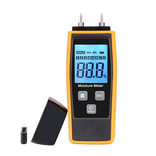 Misuratore Umidità,V·Resourcing Legno Lgrometro Con Display Lcd Digitale Hd,8 Gruppi Calibrati Per La Selezione, Ideali Per Appaltatori, Boscaiolo E P