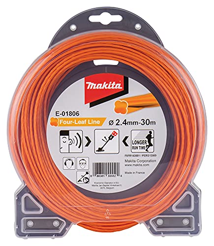 Per Makita 2,4 Mm X 30 M Four Leaf Silent Nylon Line E-01806