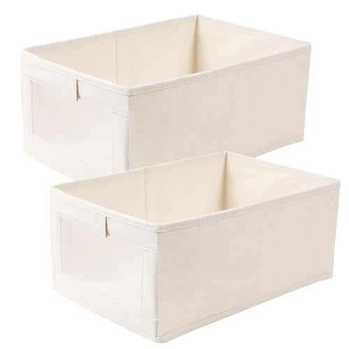 Dachiy Scatole Portaoggetti, Set Da 2 Wardrobe Organizer, Scatola Pieghevole Con Finestra Trasparente, Può Contenere Vestiti, Libri, Giornali, Giocatt