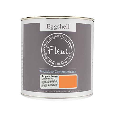 Fleur Designer'S Paint Fleur Eggshell Smalto Satinato Ad Alta Resistenza Per Pareti E Grandi Superfici - 2.5L - Tropical Sunset