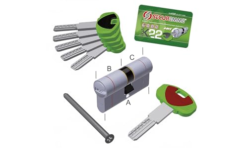 Cilindro K2 Chiave Chiave Misura 30X50=80 Ocs 5Chiavi Art K22C3050