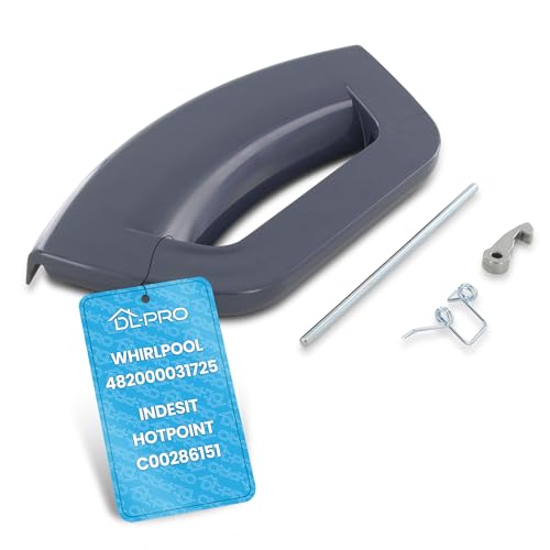 Dl-Pro Maniglia Per Porta Indesit Ariston Hotpoint C00286151 Bauknecht Whirlpool 482000031725 Per Lavatrici Wmg Wmd Fmd In Plastica Grigia Con Gancio