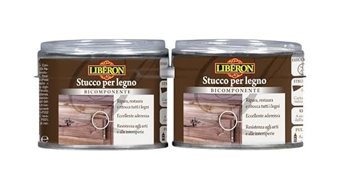 Liberon Stucco Per Legno Bi-Componente Noce Chiaro 200 Ml