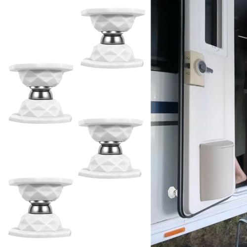 Fermaporta Magnetico Per Porta Camper Esterno, 4 Pezzi Magnetic Rv Door Holder Fermaporta Per Camper, Supporto Per Porta Con Adesivo E Viti, Fermaport